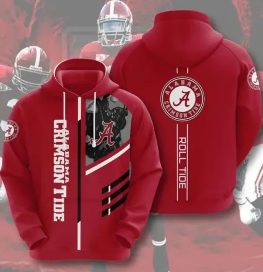 Discover Sports American Football NCAAF Ala!bama Crim.son Tiade USA 03 Hoodie 3D