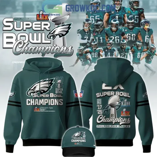 Ph!l@del Eagles Super Bowl LIX 2025 Champions Hoodie