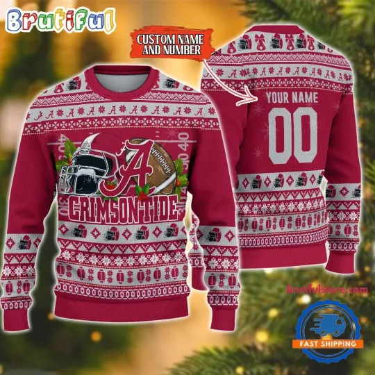 Discover Albm Crimson Tide Inspired Ugly Christmas Sweater  Custom Football Fan Design