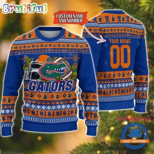 Florida Gators Holiday Ugly Sweater  Fan Made Football Team Design