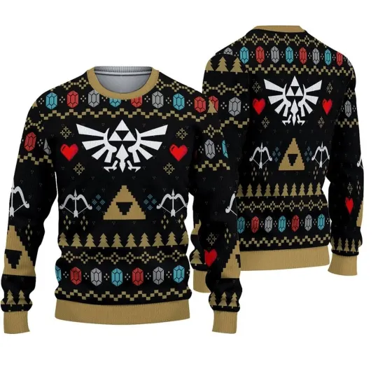 Christmas Hero Legend of Zelda Ugly Sweater, Legend Of Zelda Ugly Sweater