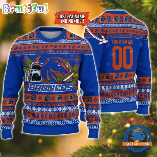 Discover Boise State Broncos Inspired Ugly Christmas Sweater  Custom Football Fan Design