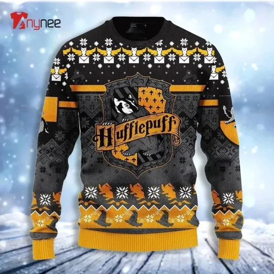 Harry Potter Hufflepuff Ugly Christmas Sweater- Best Christmas Gifts 2025