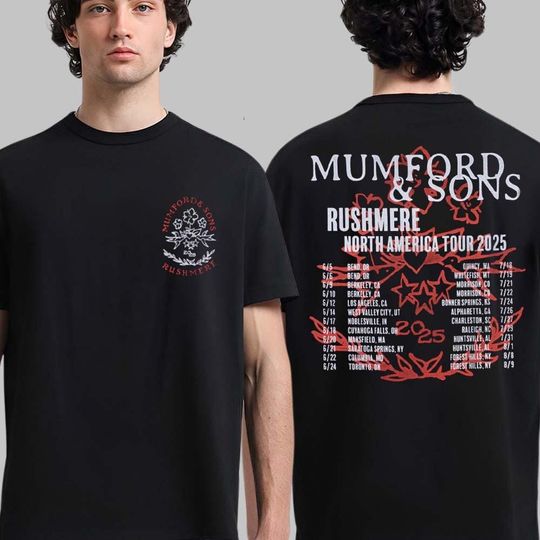 Mumford And Sons Rushmere North America Tour 2025 Two-Sided T-Shirt