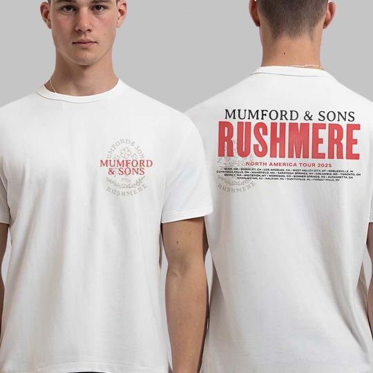 Mumford And Sons Rushmere North America Tour 2025 Double Sided T-Shirt