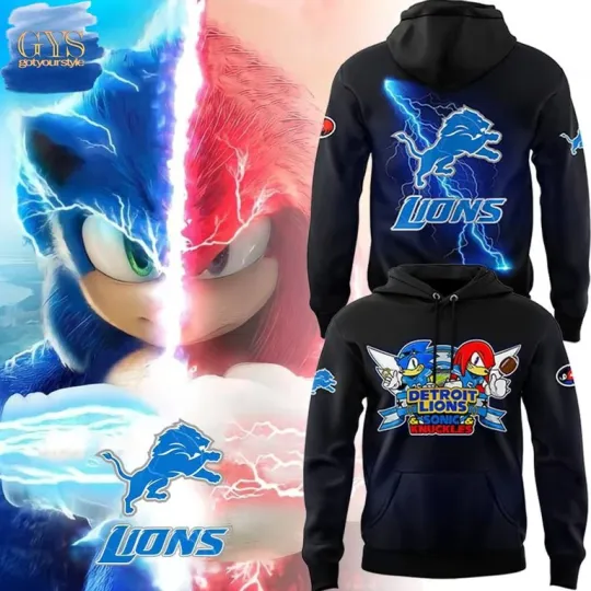 Discover Detroit Lions | x Sonic And Knuckles Limited Edition Hoodie
