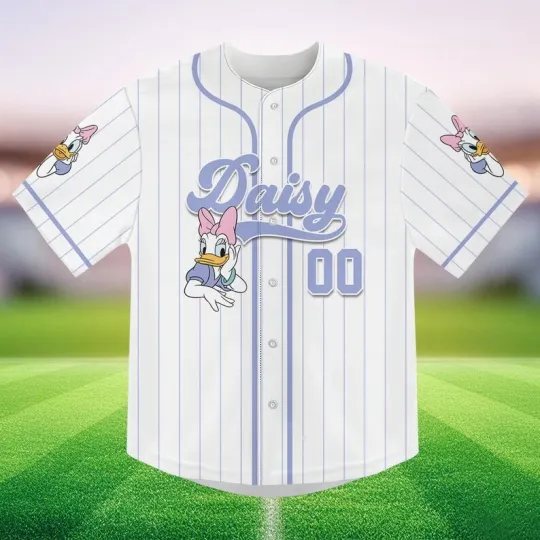 Discover Personalized Daisy Duck Girls Baseball Jersey