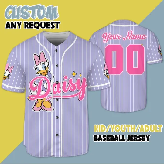 Personalized Lovely Daisy Duck Baseball Jersey Shirt