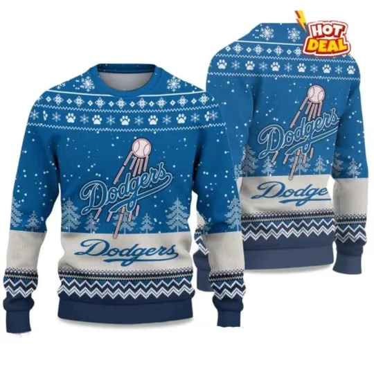 2025 LA Dodger Ugly Christmas Sweater