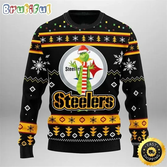 Discover Pittsburgh Steeler Christmas Ugly Sweater Print funny character Show Your Team Spirit
