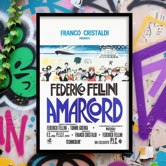 Discover Amarcord Movie Poster Wall Art Premium Matte Vertical Poster Classic Film Collectible