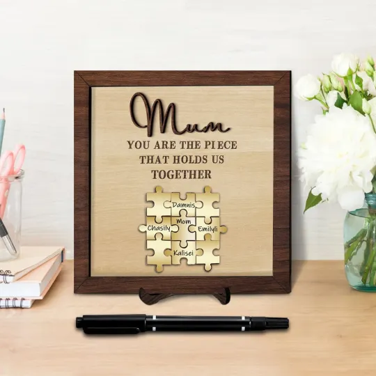 Mom You are The Piece That Holds Us Together Puzzle Sign, Mothers Day Puzzle,...