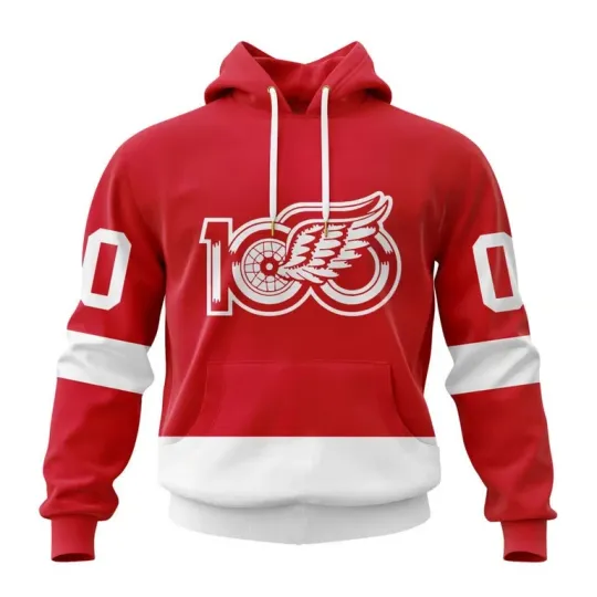 Discover Personalized Detr!@oit Red W!@ings Hoodie Home With Centennial Logo Red