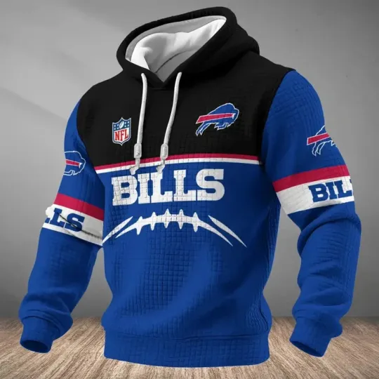 football Buf!@falo Waffle Texture Strike Hoodie