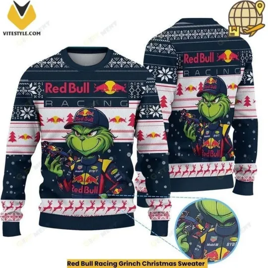 Red Bulls Racing funny character Christmas Ugly Sweater