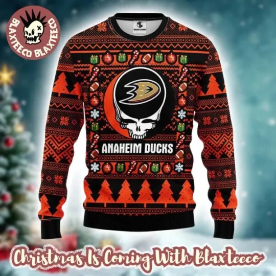 Discover Gratef.ul Dea.d X Anaheim Duck Ugly Christmas Sweater