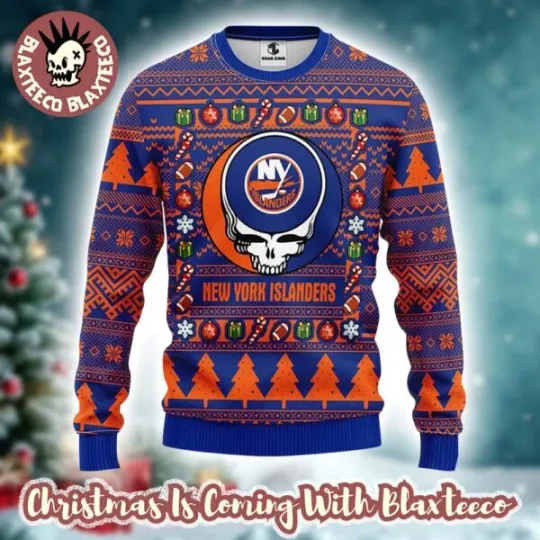 Discover Grate.ful Dea.d X NHL New York Islander Ugly Christmas Sweater