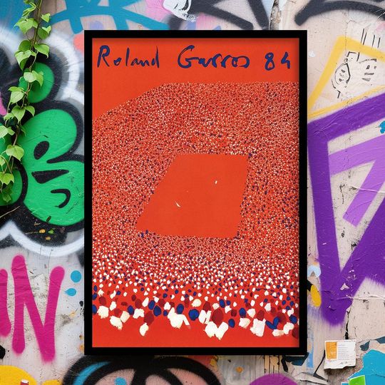 Discover Roland Garros 1984 Tennis Poster – Vintage Wall Art for Home & Living