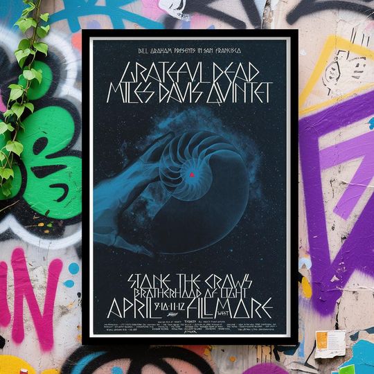 Miles Davis Fillmore West 1970 Music Poster - Vintage Wall Art for Home & Living