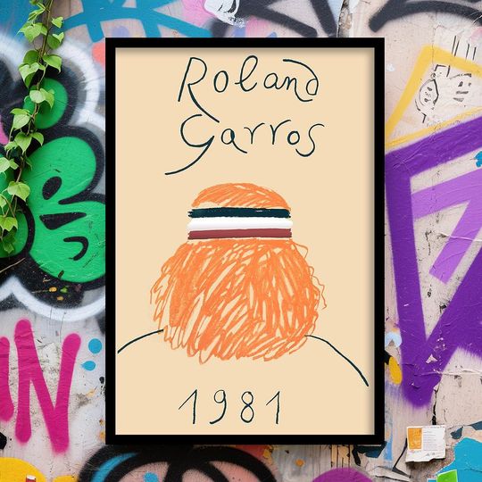 Discover Roland Garros 1981 Tennis Poster - Vintage Wall Art, Classic Movie Posters