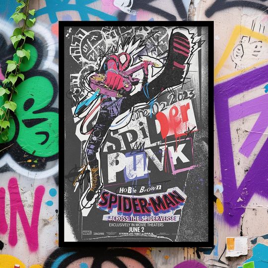 Discover Spider-Man Across the Spider-Verse Movie Poster, Wall Art, Classic Film Poster, Home & Living