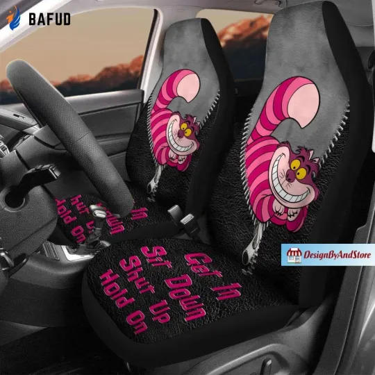 Cheshire Cat Car Covers, Cheshire Cat Car Seat Covers For Fan Gifts, Cheshire Ca