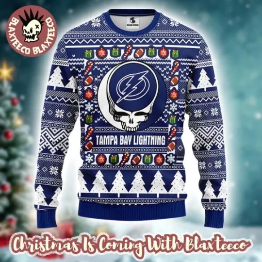 Grateful Dead NHL Tampa.Bay Lightning Ugly Christmas Sweater