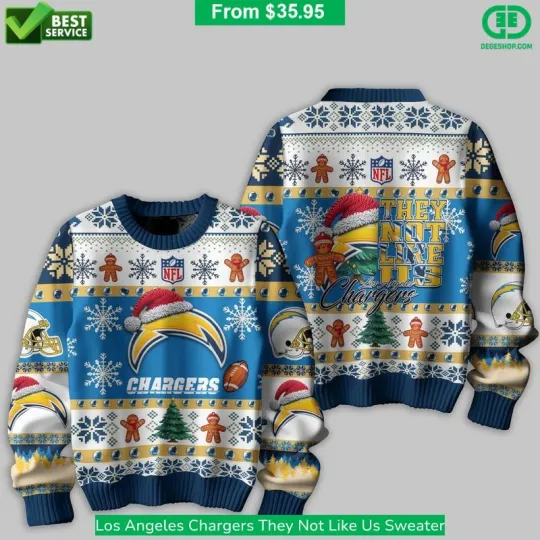 Los Angels Charger They Not Like Us Sweater Ugly Xmas Gift