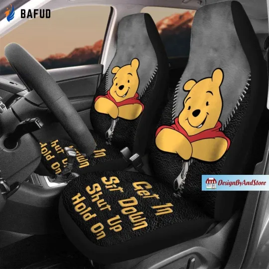Winnie Pooh Car Seat Covers For Fan Gifts, Winnie Pooh Car Covers, Winnie Pooh C