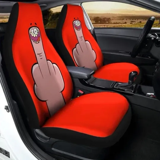 Discover Funny Middle Finger Car Seat Covers Set Of 2