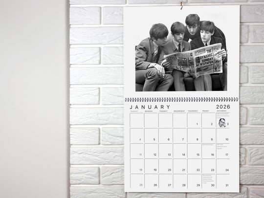 2026 The Beatles Wall Calendar Planning - Important Dates & Classic Band Photos
