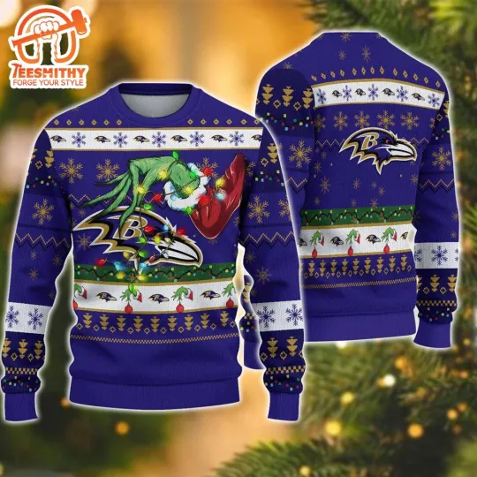 Discover football Baltimore Raven funny character Christmas Ugly Sweater For Fans