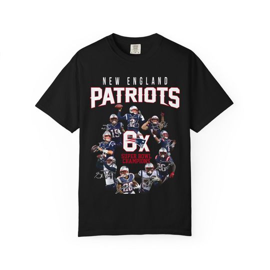 Discover New England Patriots 6X Champions Shirt, Super Bowl Patriots Tee, football Football Fan Gift, Vintage Patriots T Shirt, Game Day Apparel