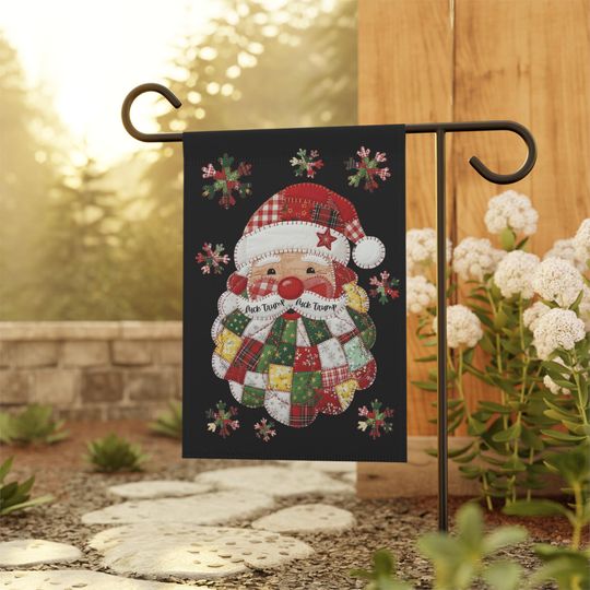 Discover Anti Trump Christmas Garden Flag | Subtle F*ck Trump Yard Flag | Anti Trump FDT Yard Art | Anti Trump Santa Christmas Flag