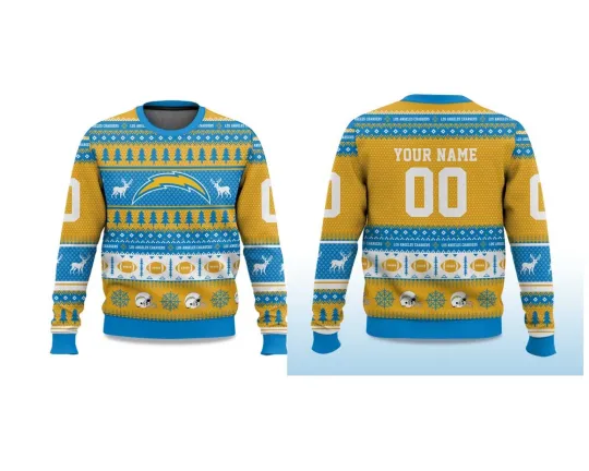 Discover Custom 2025 Christmas Charger Ugly Sweater Unisex Fan Gift S-5XL