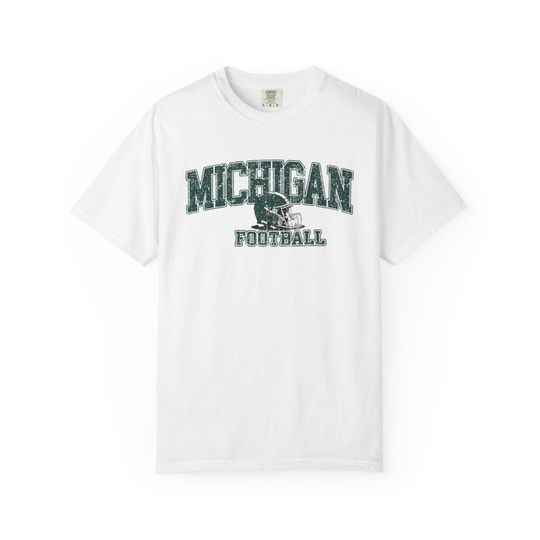 Discover Michigan Football T-Shirt Sweatshirt Hoodie, Vintage Distressed Michigan State Football Shirt, Retro College Game Day Tee, Fan Gift