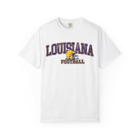 Discover Louisiana Football T-Shirt Sweatshirt Hoodie, Vintage Distressed Louisiana Football Shirt, Retro College Game Day Tee, LSU Fan Gift
