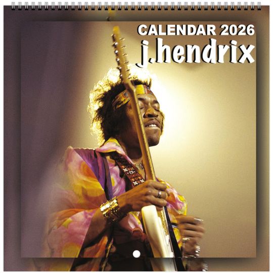 Discover Jimi Hendrix 2026 Wall Calendar, Psychedelic Rock Art, Vertical Wall Calendar