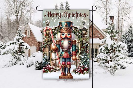 Discover Nutcracker Garden Flag Sublimation, PNG, Christmas 12x18 Garden Flag, Digital Download, Nutcracker Garden Flag, Nutcracker Christmas Flag