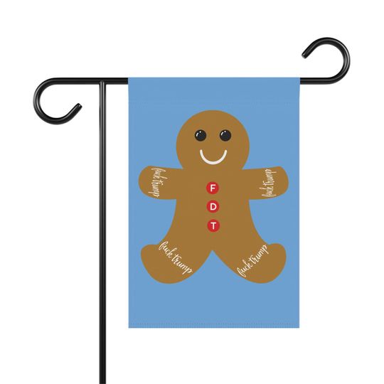 Discover Slightly Subtle Gingerbread Man Garden Banner, Festive Garden Flag, Holiday Outdoor Sign, Christmas Decor, Cute Lawn Ornament