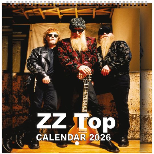 Discover ZZ Top 2026 Wall Calendar, Rock Legends Photography