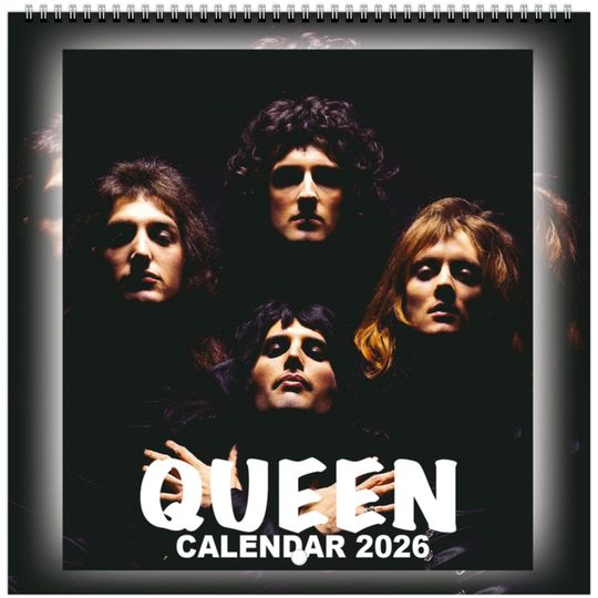 Discover Queen 2026 Calendar: Freddie Mercury Tribute, Rock Band Wall Art