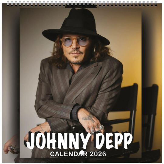 CJohnny Depp Wall Calendar 2026, Iconic Movie Moments  8.5 x 8.5 Inch for Film and Hollywood Fans  2026 Edition (EU & Rest of World)