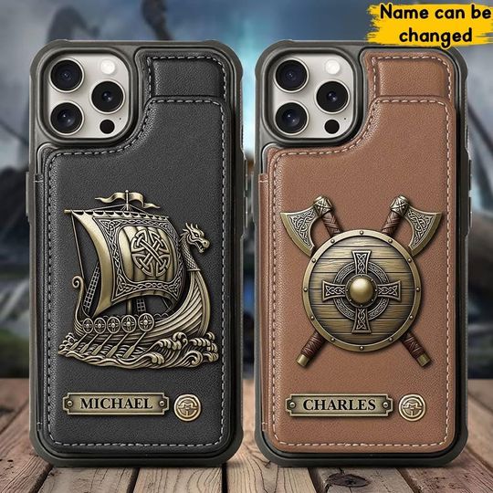 I'm A Viking - Personalized Viking Wallet Phone Case, Viking Phone Case, Viking Shield Themed Case, Viking Leather Flip Wallet Phone Case