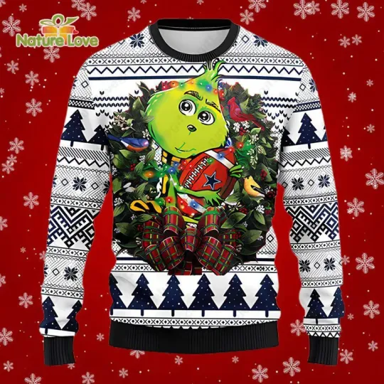 Discover Dallas Cwboys funny character Hug Football football Ugly Christmas Sweater