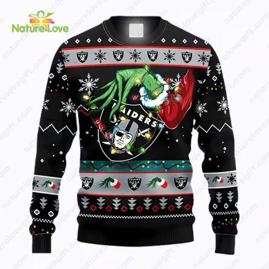 Discover Las Vgas R**drs funny character Stole football Ugly Christmas Sweater