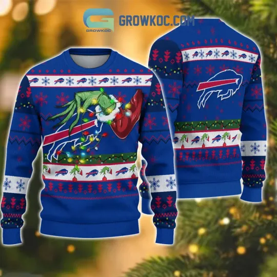 Discover Buffal B!lls football funny character Christmas Ugly Sweater