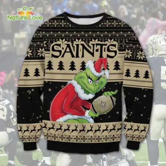 Discover The funny character Stole N3w Orlns S@!nts football Ugly Christmas Sweater
