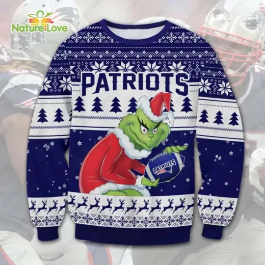 Discover The funny character Stole New England P@tr!ots football Ugly Christmas Sweater
