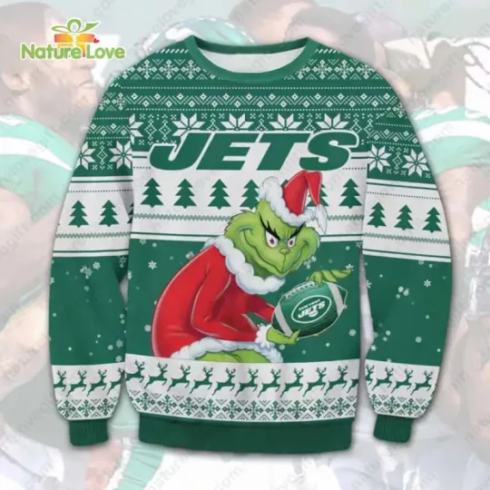 Discover The funny character Stole New York Jts football Ugly Christmas Sweater